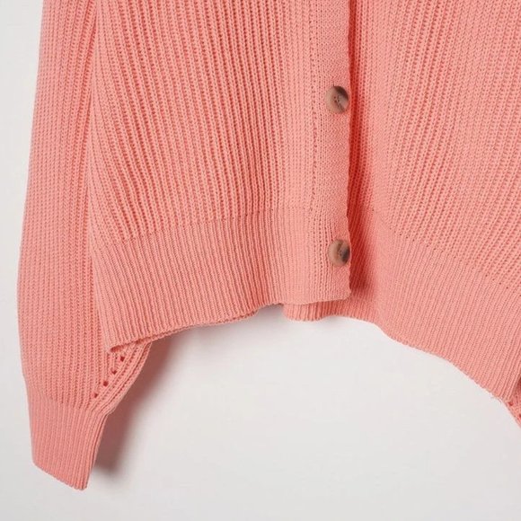 Women's Coral Button-Up Sweater - Picture 8 of 10